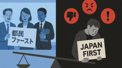 都民ファーストは叩かれずに、日本人ファーストが叩かれる不思議